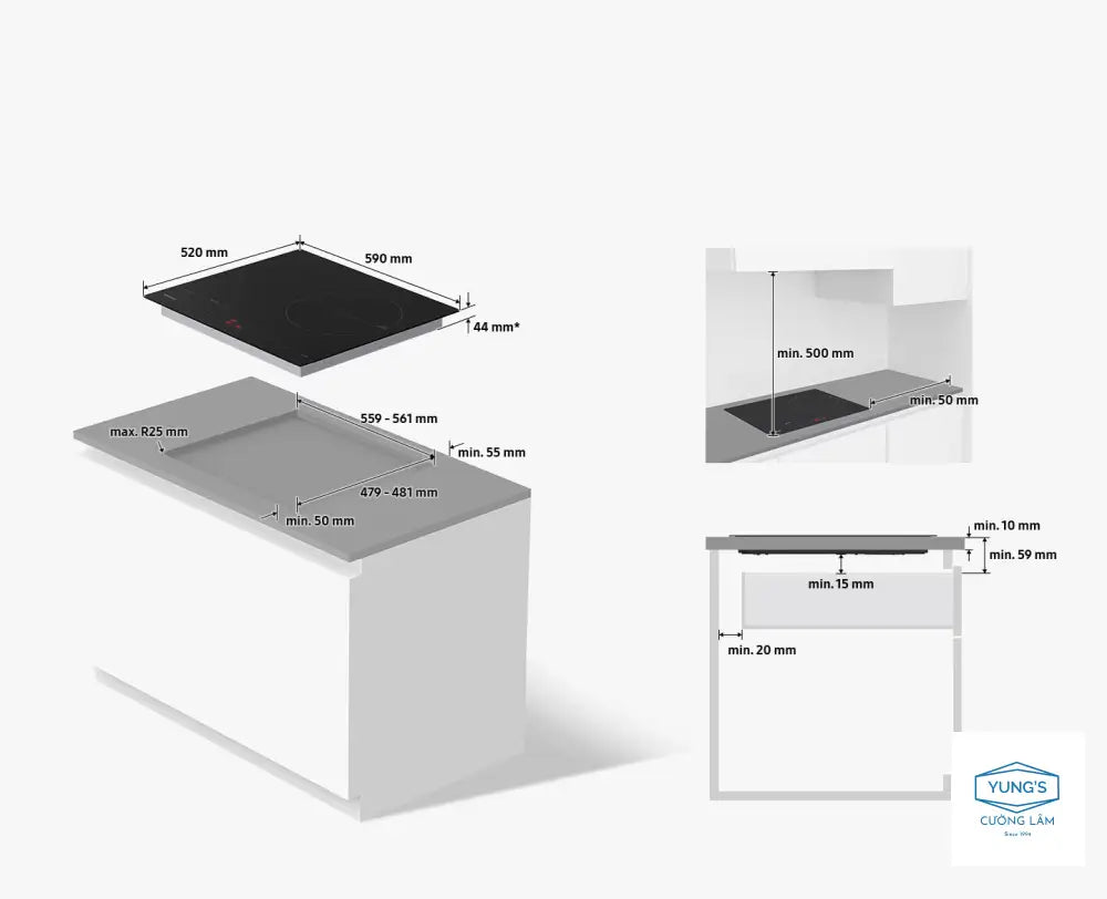 Bếp Từ Samsung Nz63B5046Fk/Sv Với 3 Vùng Nấu