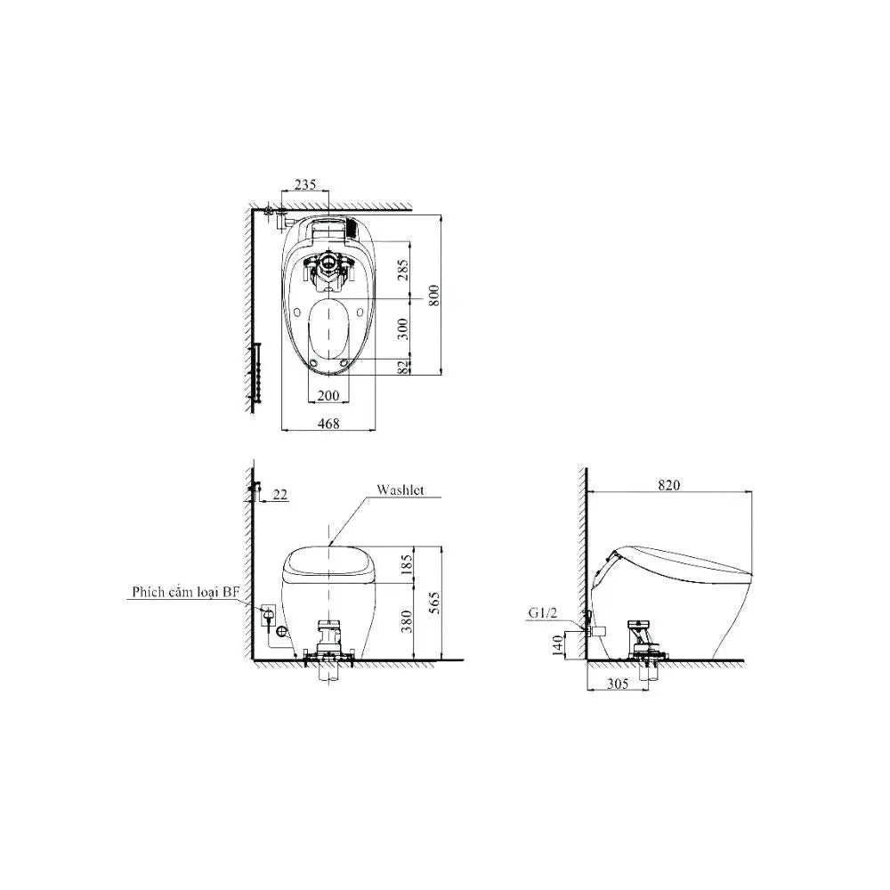 Bàn cầu điện tử NEOREST NX I CS900VT#NW1 T53P100VR | Thiết Bị Vệ Sinh …