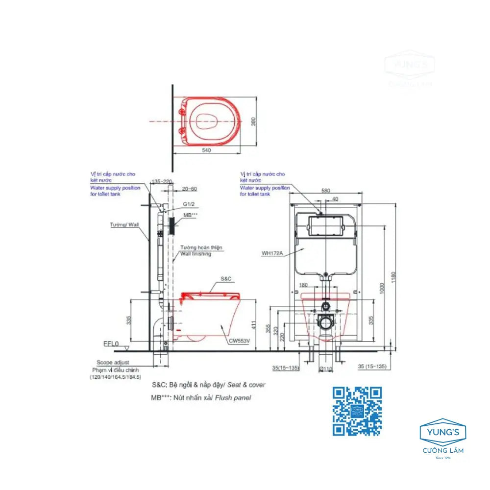 Bàn Cầu Treo Tường CW553#XW | Thiết Bị Vệ Sinh TOTO