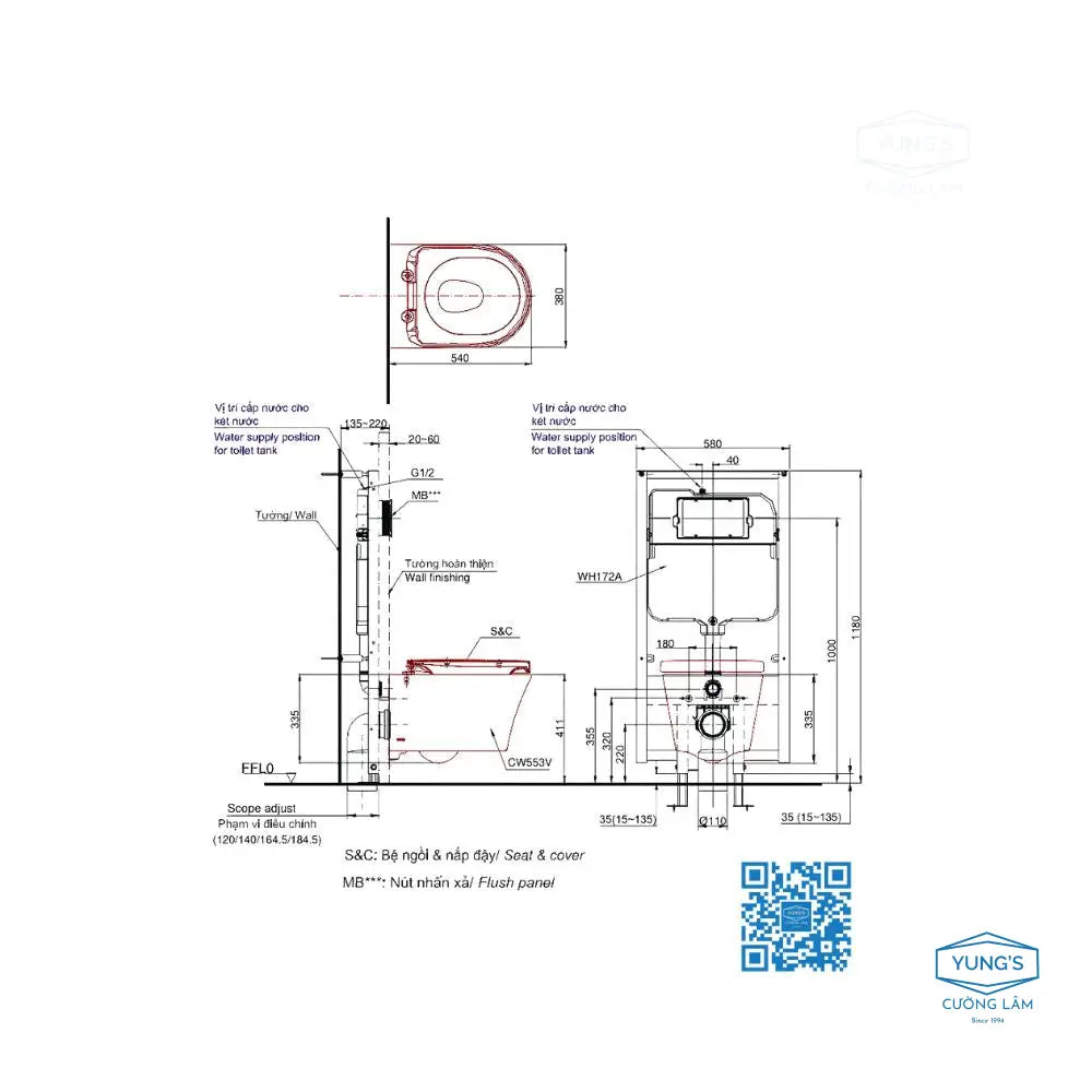 Bàn Cầu Treo Tường CW553#XW TCF33320GAA#NW1 WH172A | Thiết Bị Vệ Sinh …