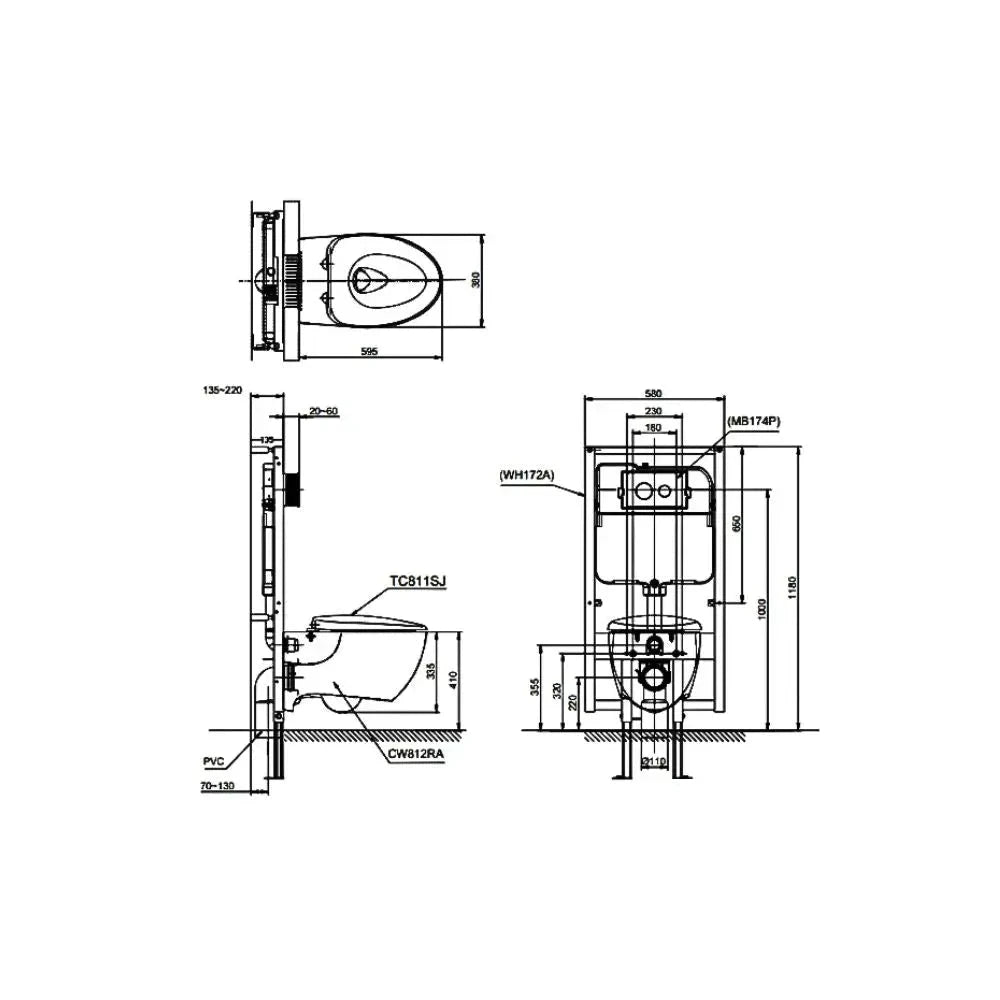 Bàn cầu treo tường CW812RA#W TCF4911Z#NW1 | Thiết Bị Vệ Sinh TOTO