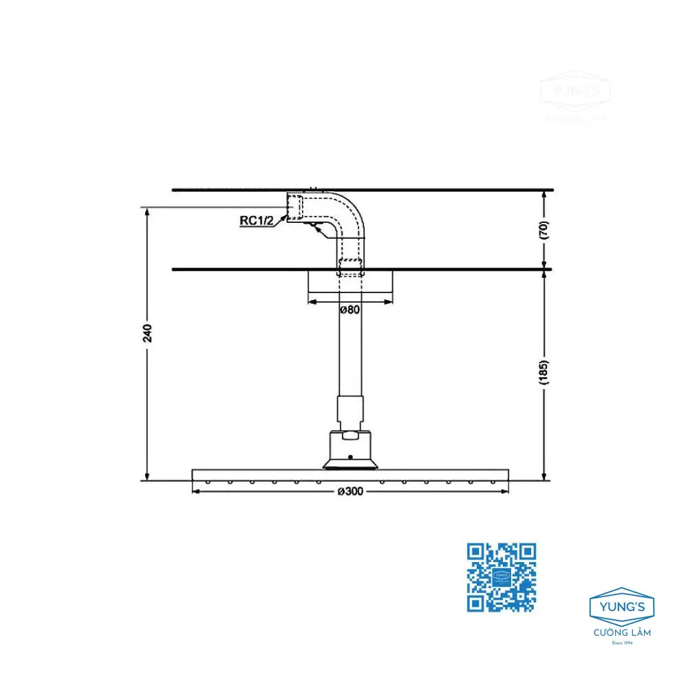 Bát sen gắn trần DBX113-1CA | Thiết Bị Vệ Sinh TOTO