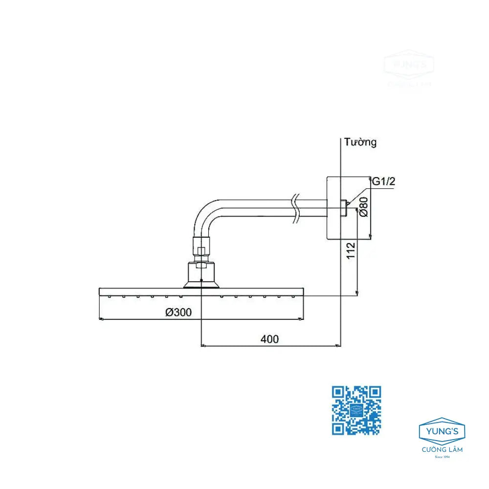 Bát sen gắn tường DBX113CA | Thiết Bị Vệ Sinh TOTO