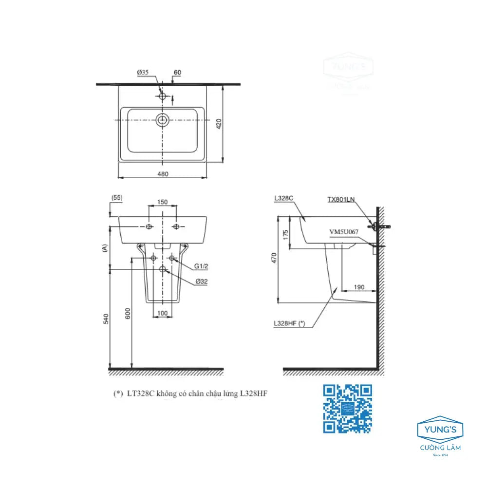 Lht328C#Xw Chậu Chân Lửng