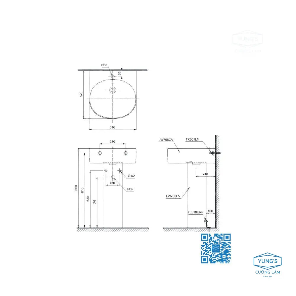 Lpt766C#Xw Lavabo Treo Tường