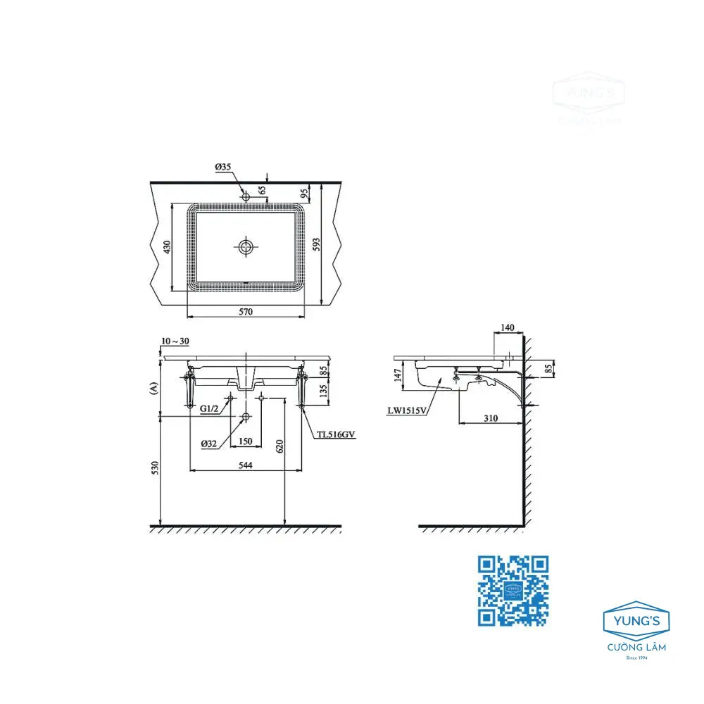 Lt1515#Xw Lavabo Đặt Trên Bàn