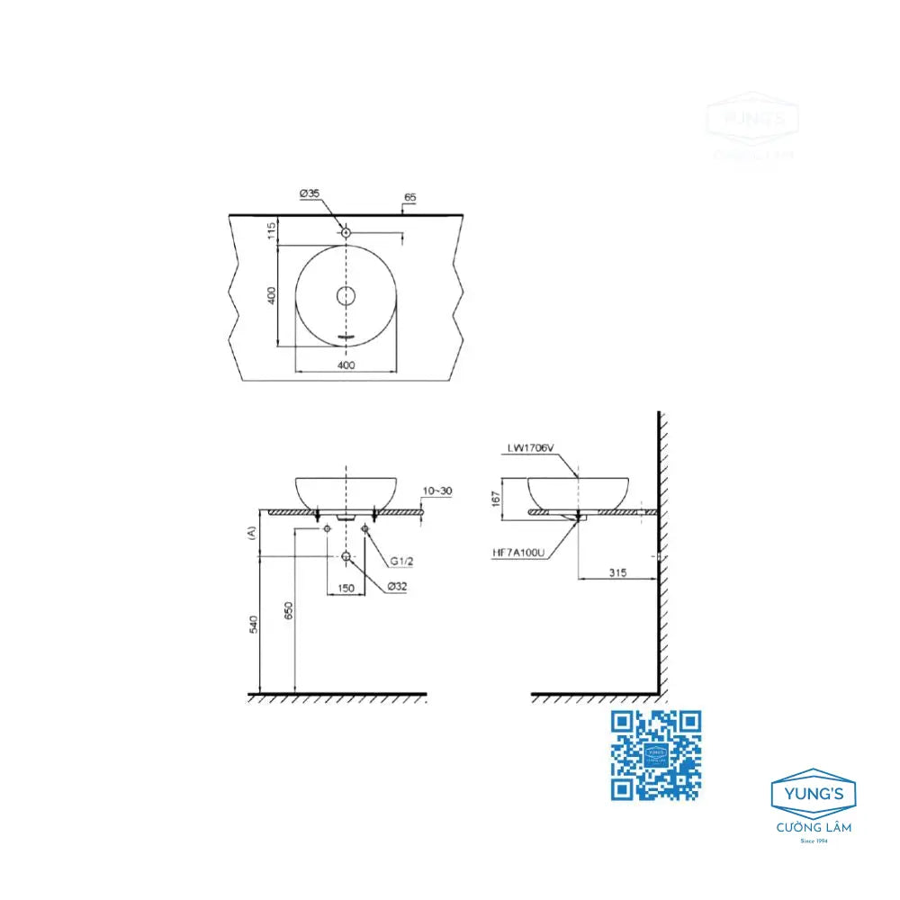 Lt1706#Xw Lavabo Đặt Trên Bàn