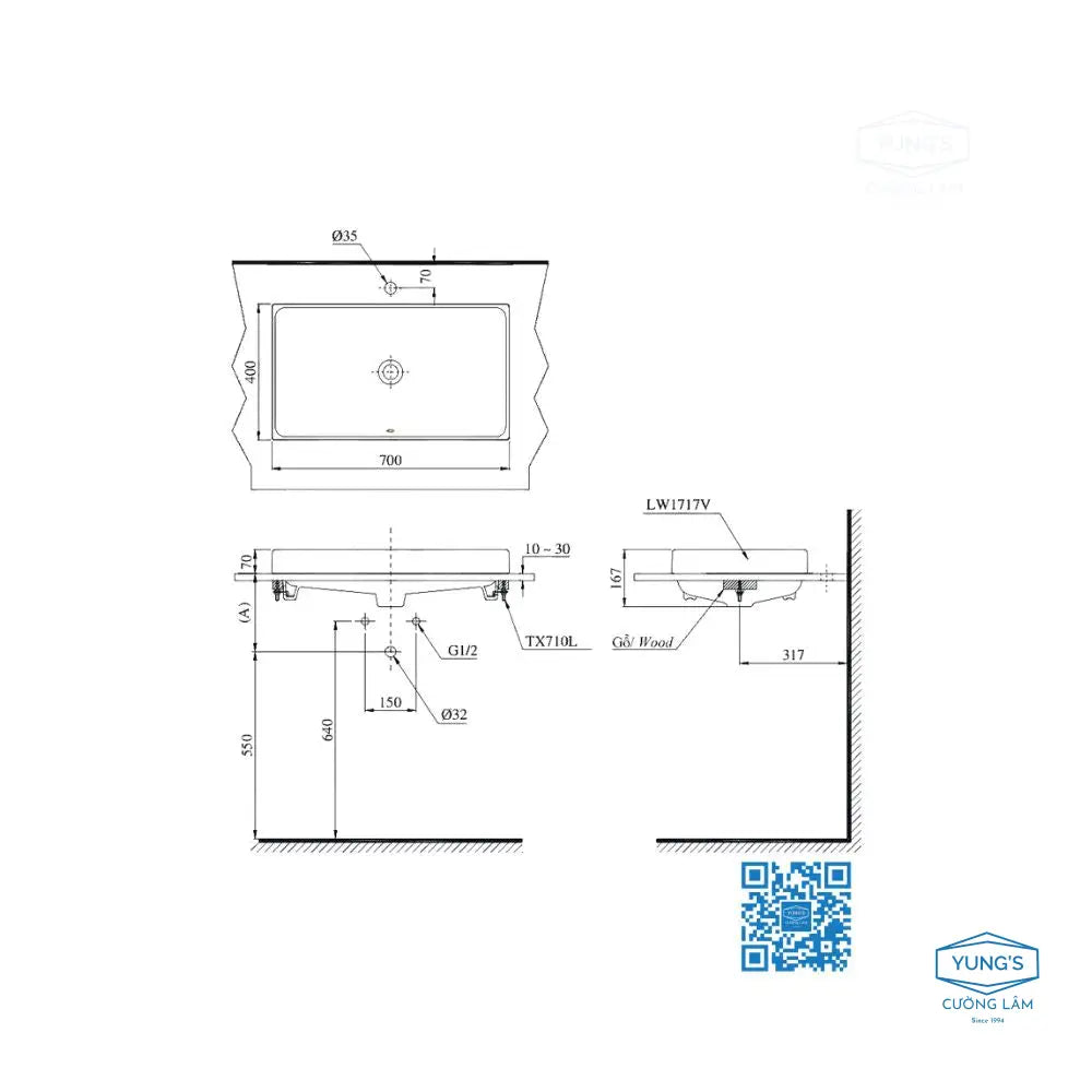 Lt1717#Xw Lavabo Đặt Trên Bàn