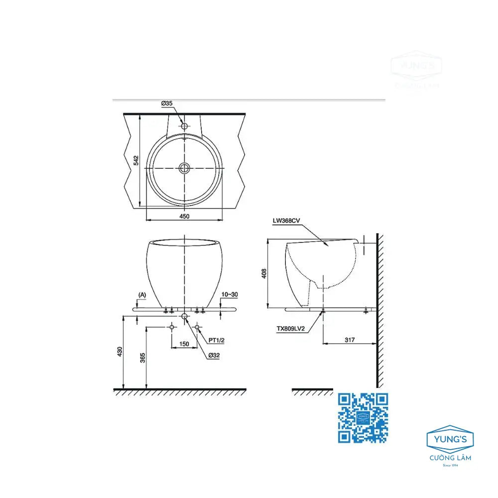 Lt368C#Xw Lavabo Đặt Trên Bàn