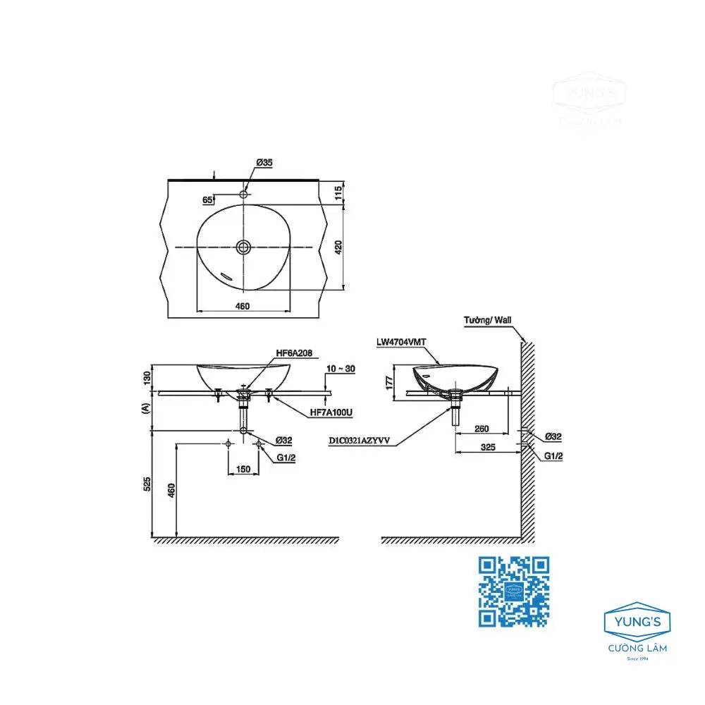 Lt4704Mtg19#Cmw Lavabo Đặt Trên Bàn