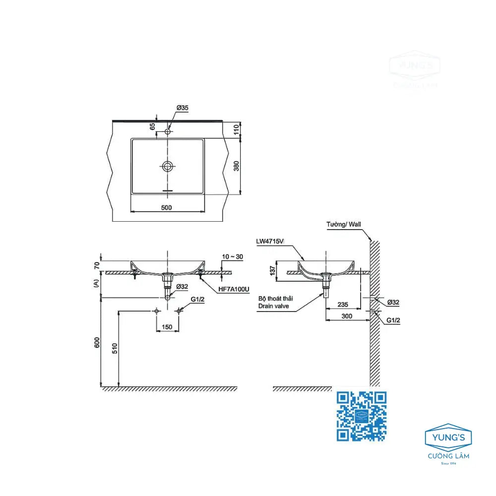 Lt4715G19#Xw Lavabo Đặt Trên Bàn