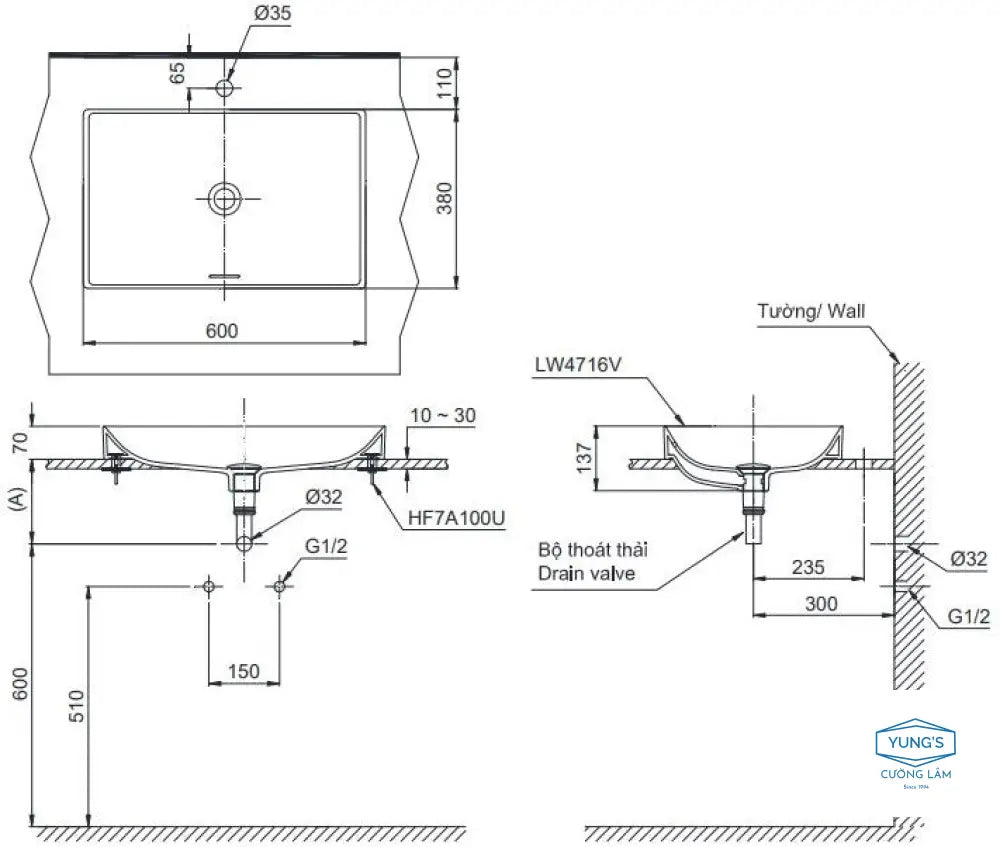 Lt4716G17#Xw Lavabo Đặt Trên Bàn