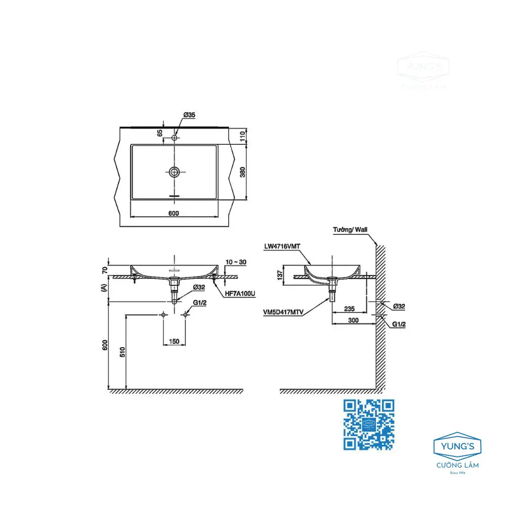 Lt4716Mtg17#Cmw Lavabo Đặt Trên Bàn