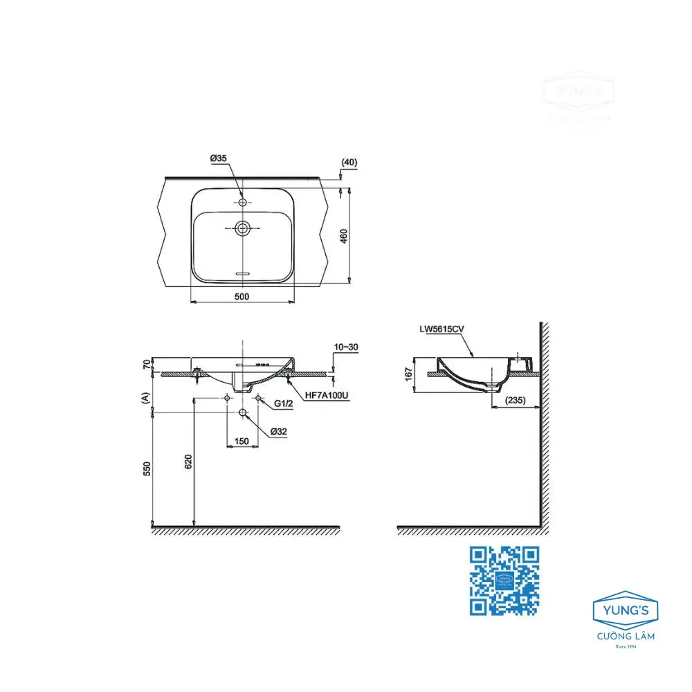 Lt5615C#Xw Lavabo Đặt Trên Bàn