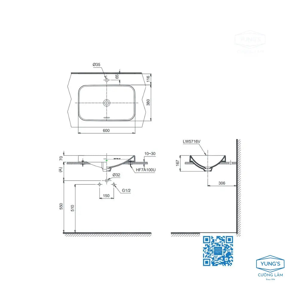 Lt5716#Xw Lavabo Đặt Trên Bàn