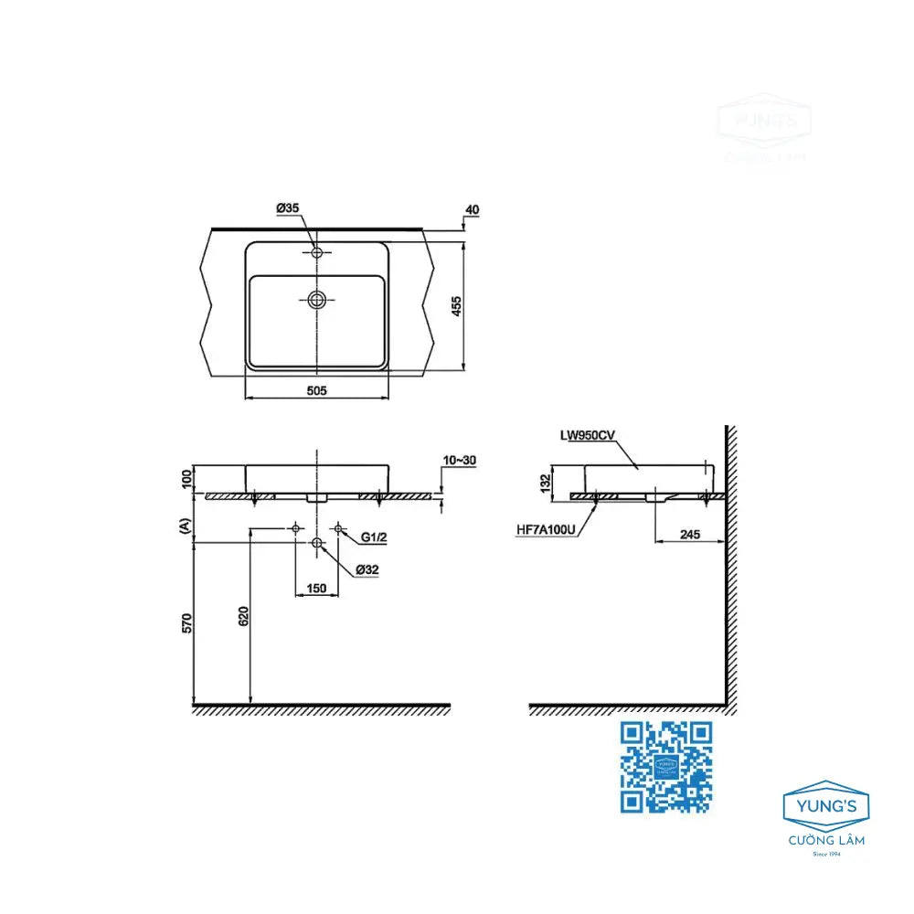 Lt950C#Xw Lavabo Đặt Trên Bàn