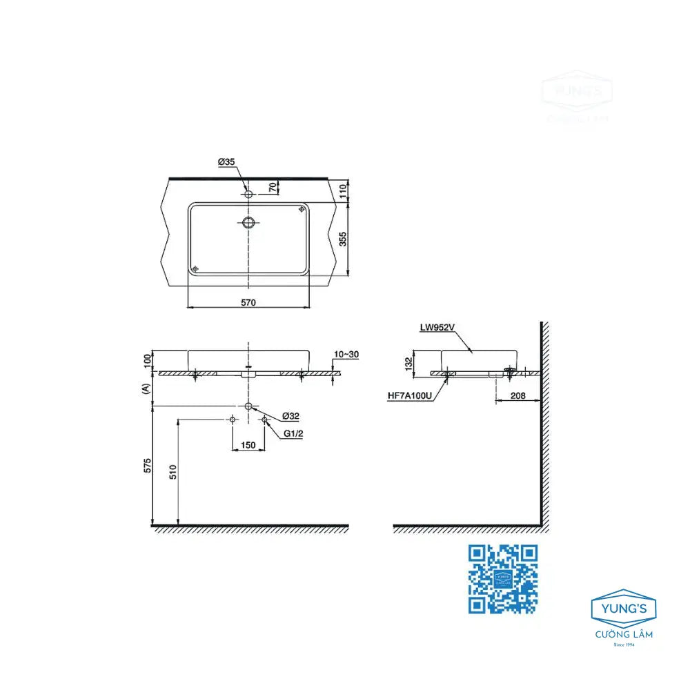 Lt952#Xw Lavabo Đặt Trên Bàn