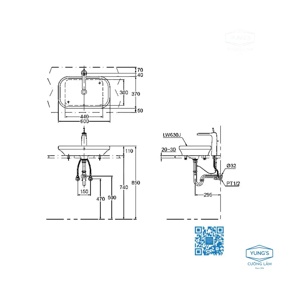 Lw630Jw/F#W Lavabo Đặt Trên Bàn