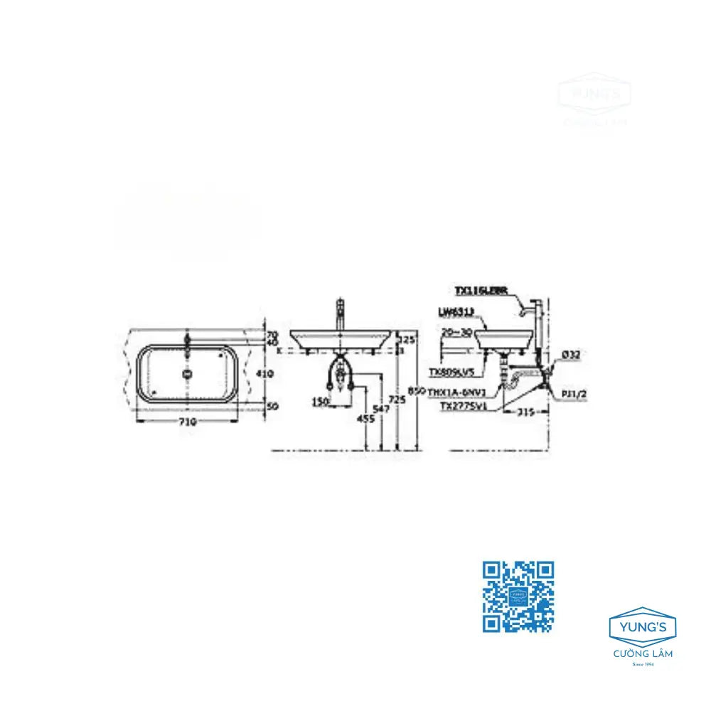 Lw631Jw/F#W Lavabo Đặt Trên Bàn