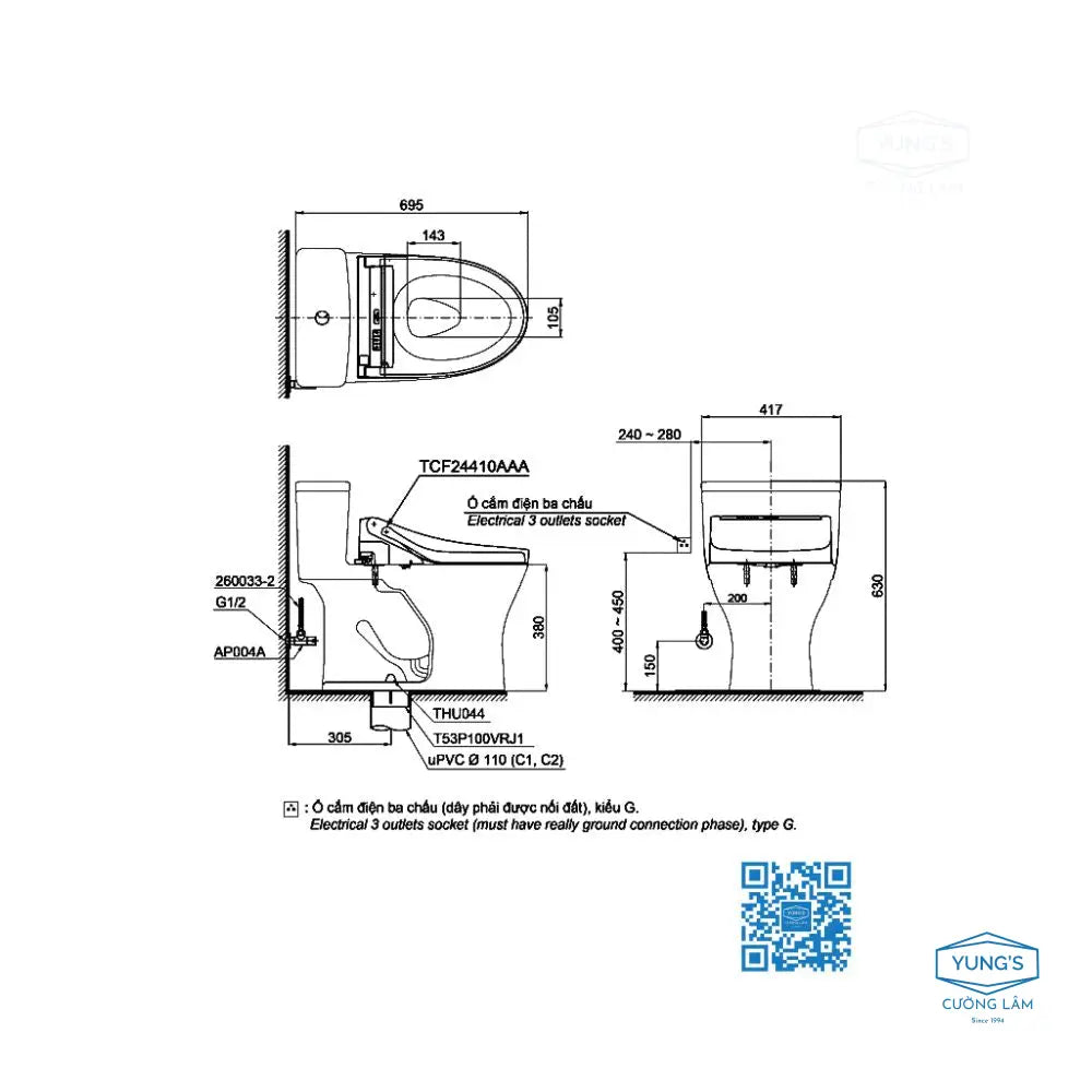 Ms855Dw14#Xw Bàn Cầu Một Khối