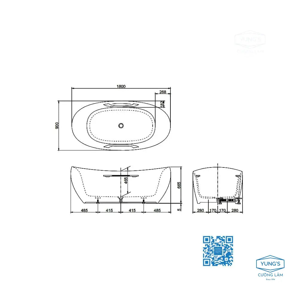 Bồn tắm đặt sàn GALALATO PJY1814HPWE#GW | Thiết Bị Vệ Sinh TOTO