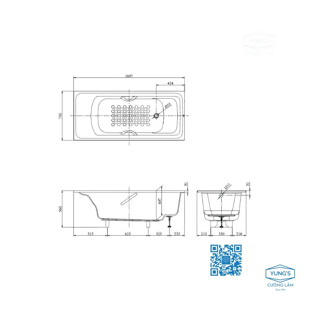 Bồn tắm ngọc trai có tay vịn PPY1780HPE#P DB505R-3B TVBF412 | Thiết Bị…