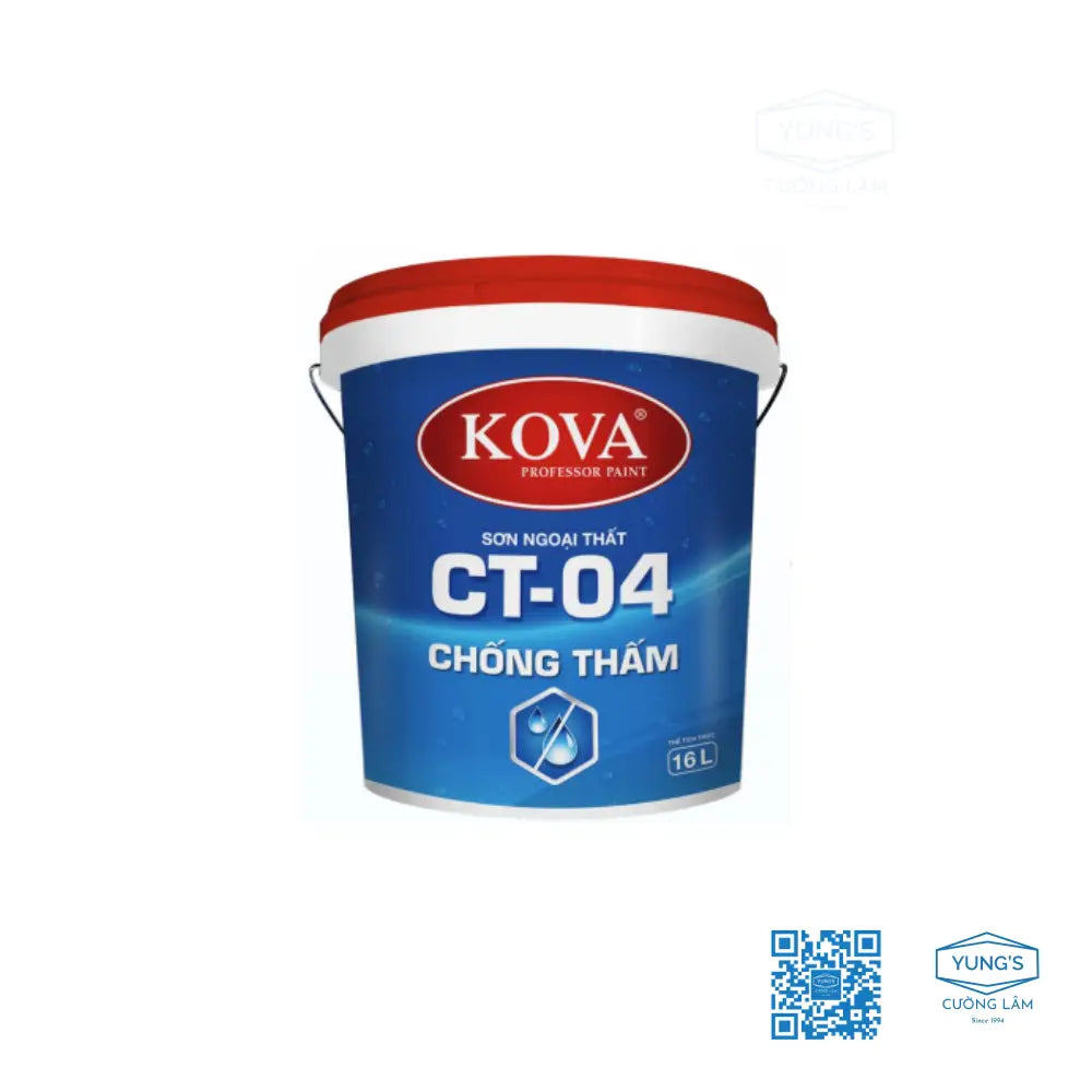 Sơn Ngoại Thất Cao Cấp Kova Ct-04 Chống Thấm (Bóng) Thùng 16L Trang Trí