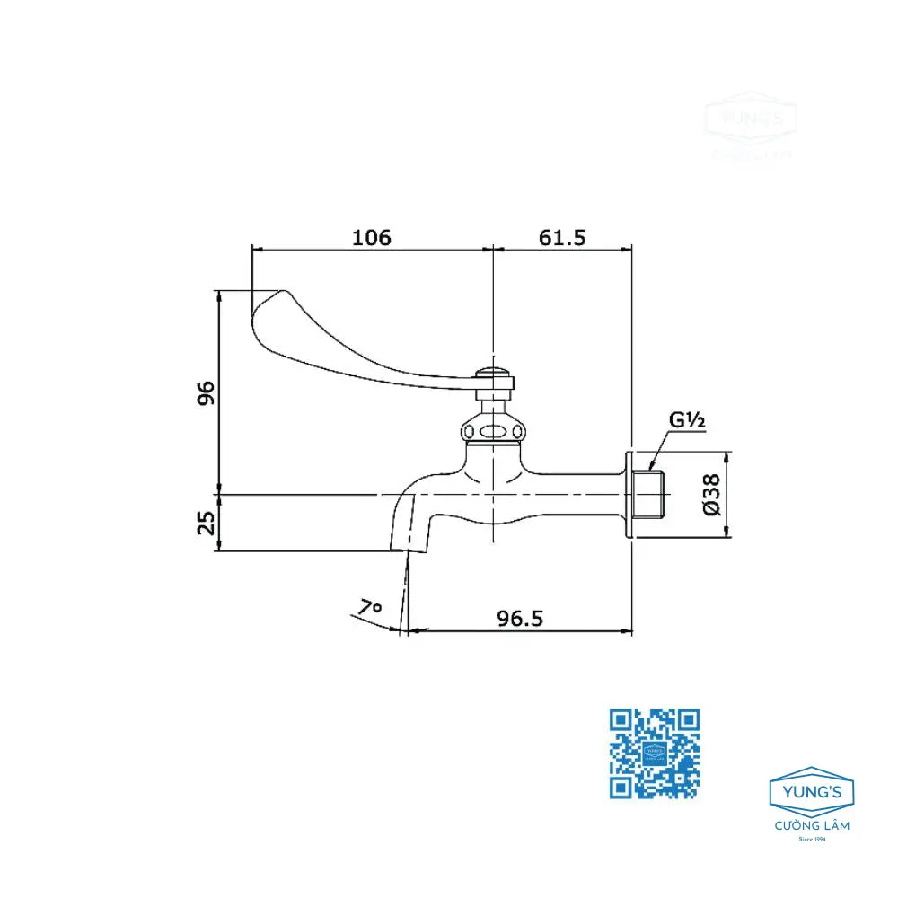 Vòi nước lạnh T23BQ13N | Thiết Bị Vệ Sinh TOTO