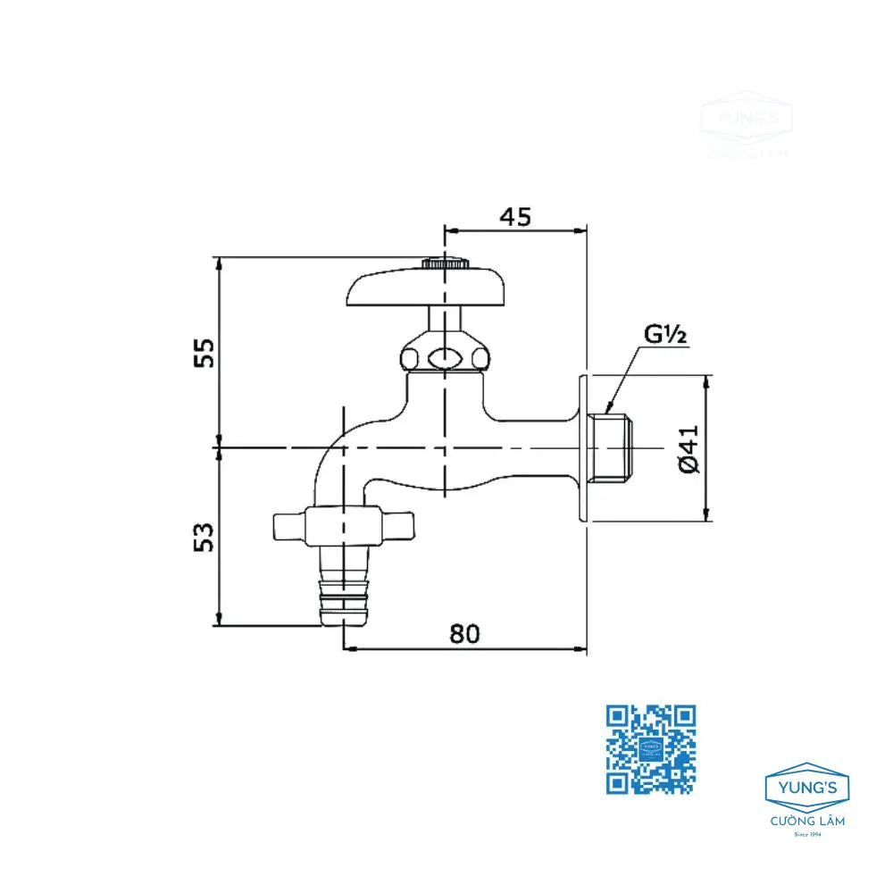 Vòi chậu rửa lạnh T26-13 | Thiết Bị Vệ Sinh TOTO