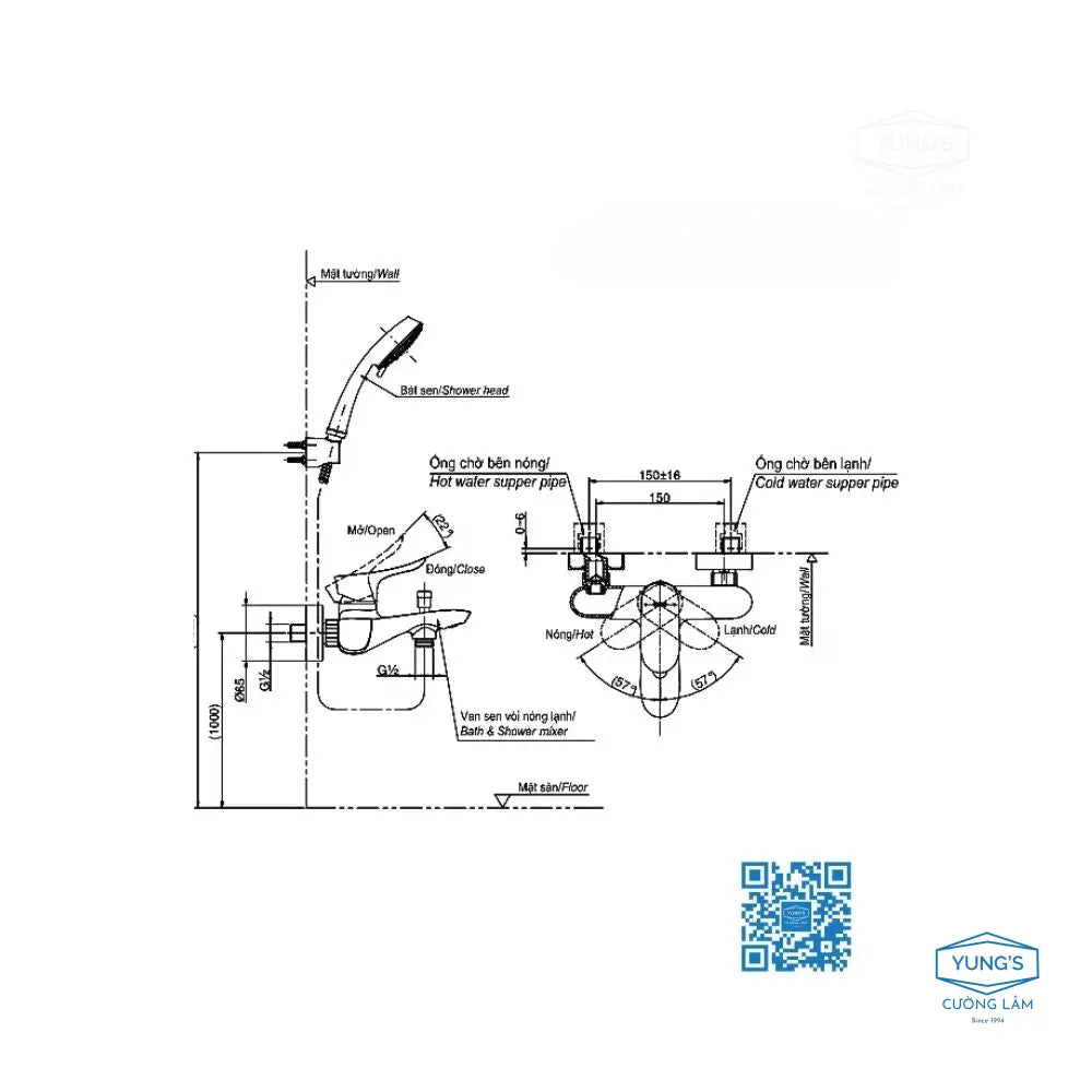 Tbg01302Va Tbw01008A Sen Tắm Gắn Tường