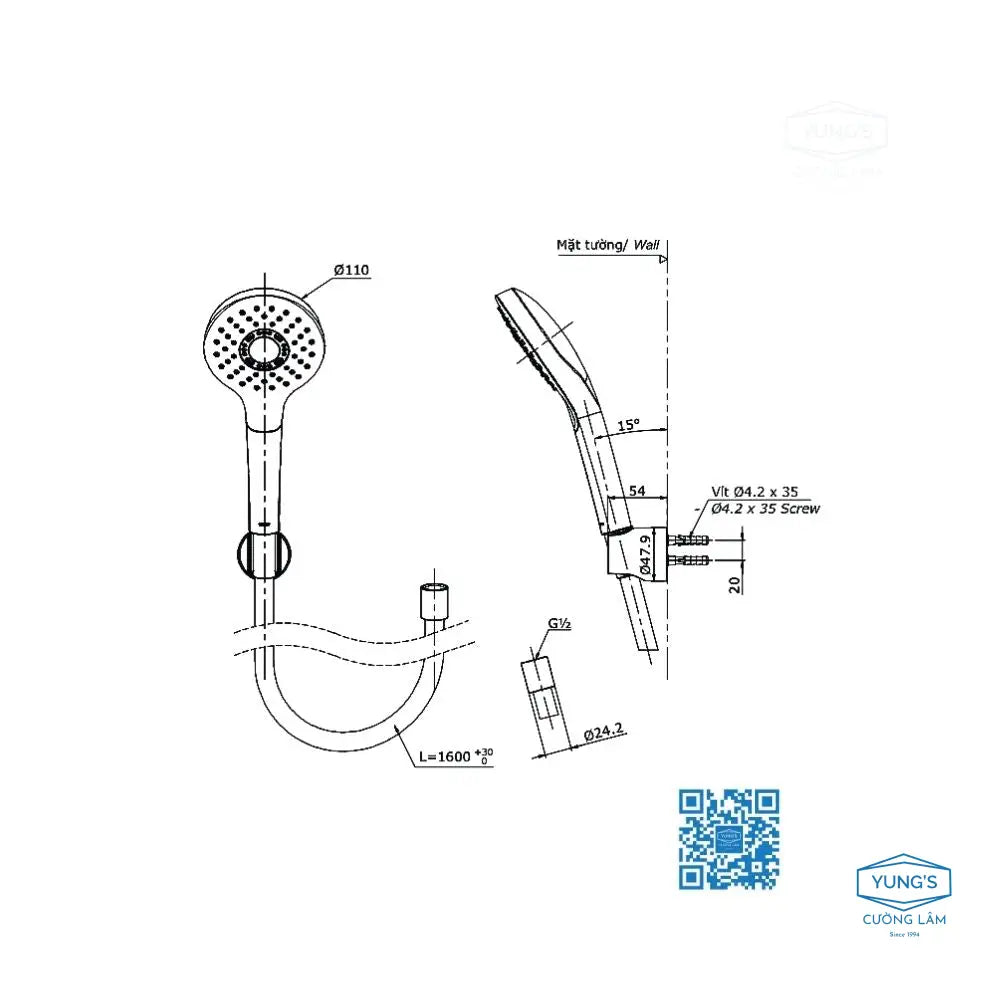 Tbg01302Va Tbw01008A Sen Tắm Gắn Tường