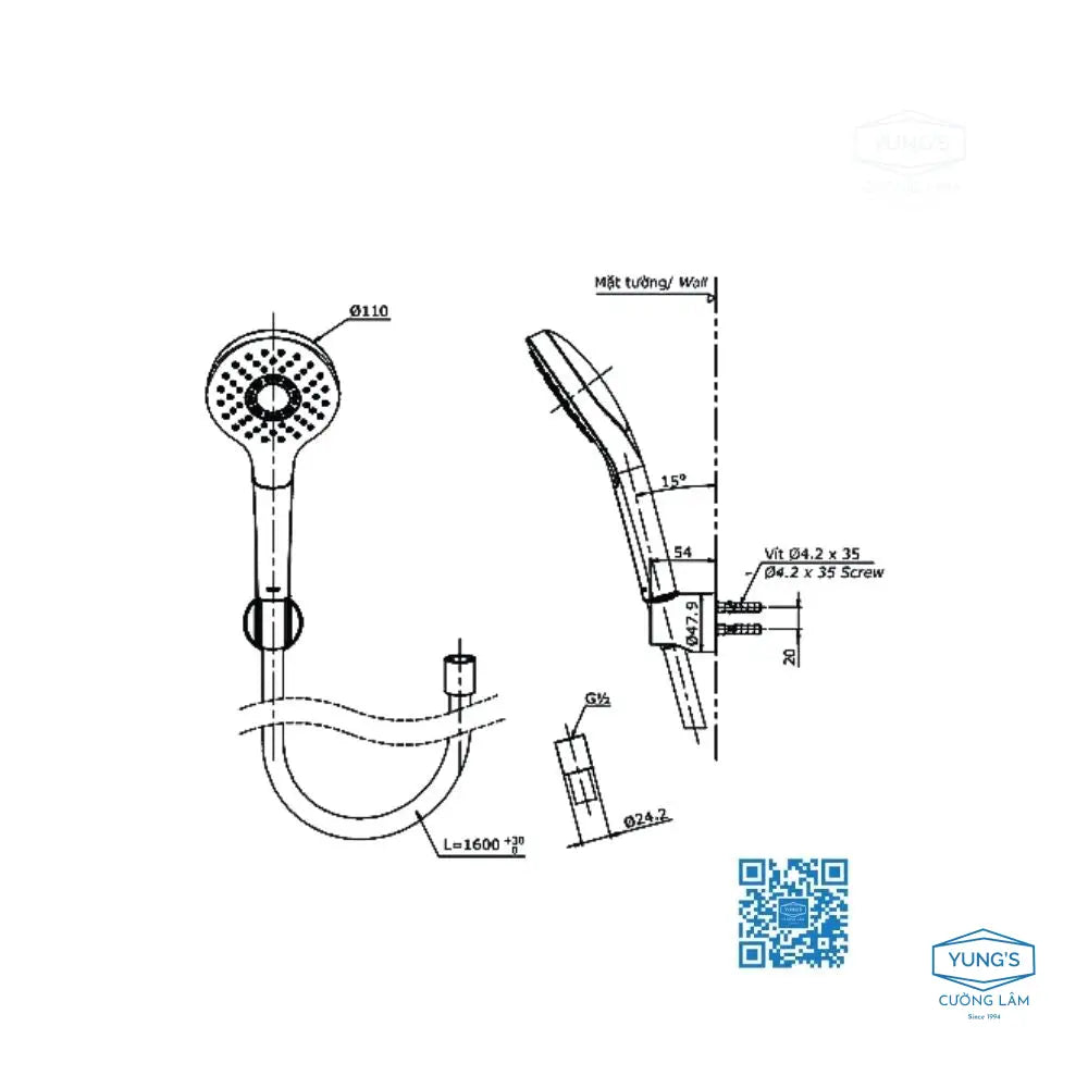 Tbg02302Va Tbw01008A Sen Tắm Gắn Tường