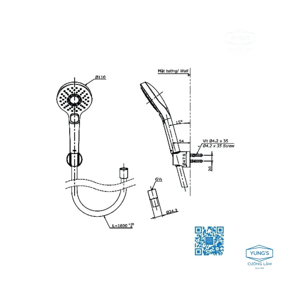 Tbg02302Va Tbw01010A Sen Tắm Gắn Tường