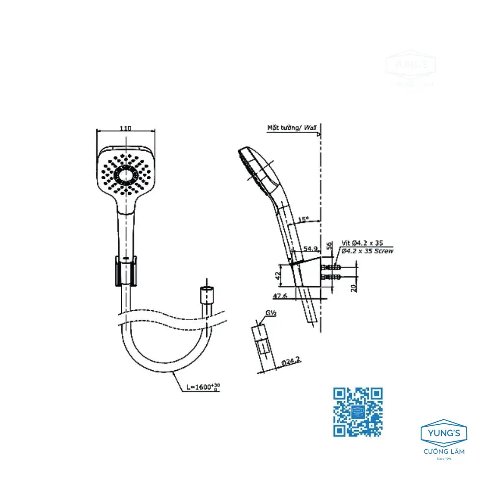 Tbg02302Va Tbw02005A Sen Tắm Gắn Tường