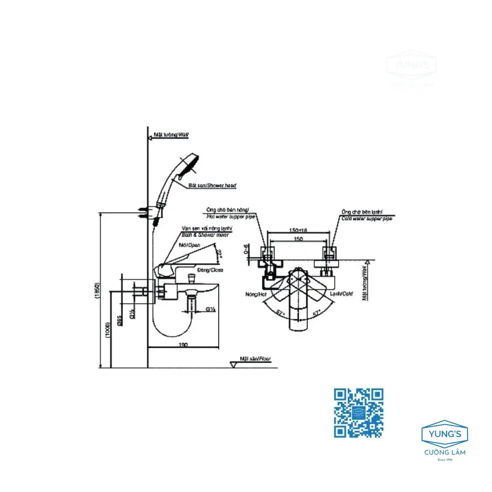 Tbg02302Va Tbw02005A Sen Tắm Gắn Tường