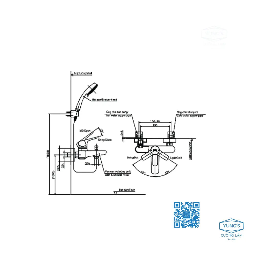 Tbg03302Va Tbw01008A Sen Tắm Gắn Tường