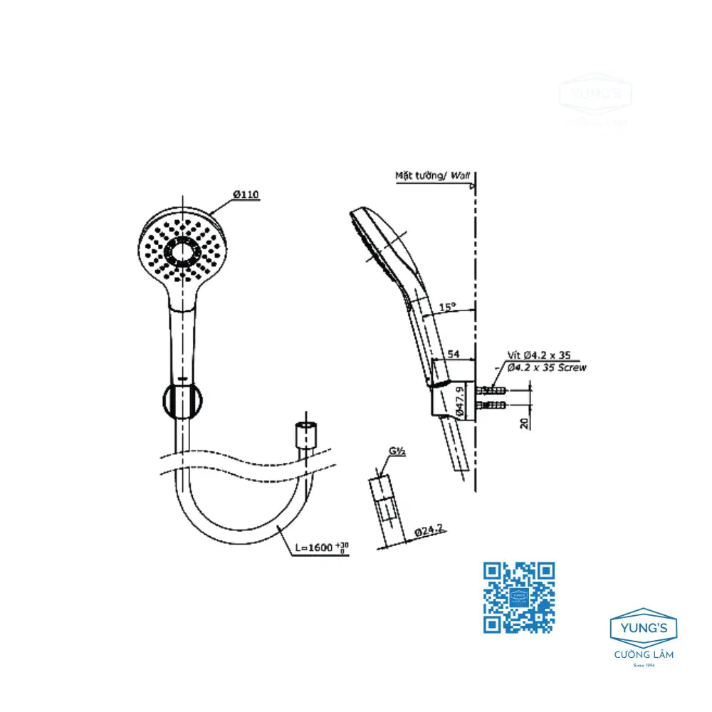 Tbg03302Va Tbw01008A Sen Tắm Gắn Tường