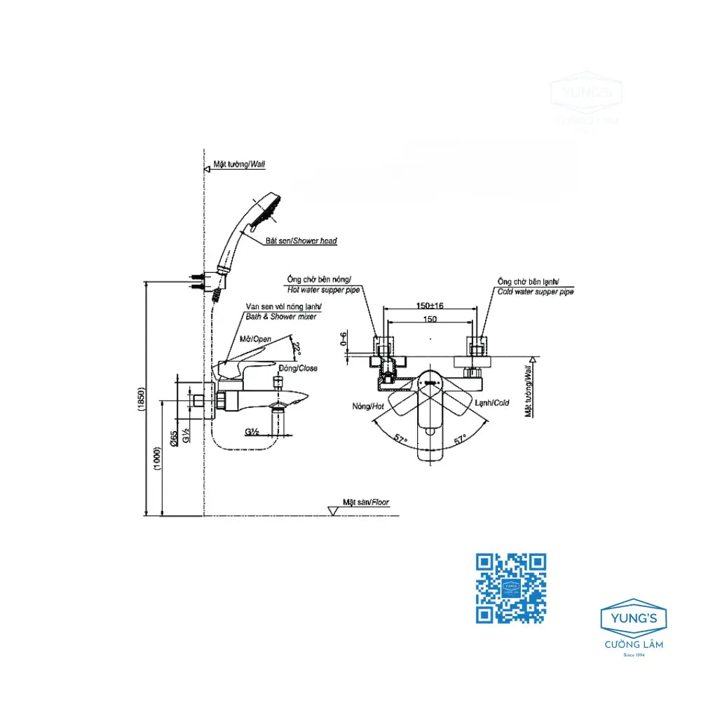 Tbg04302Va Dgh104Zr Sen Tắm Gắn Tường