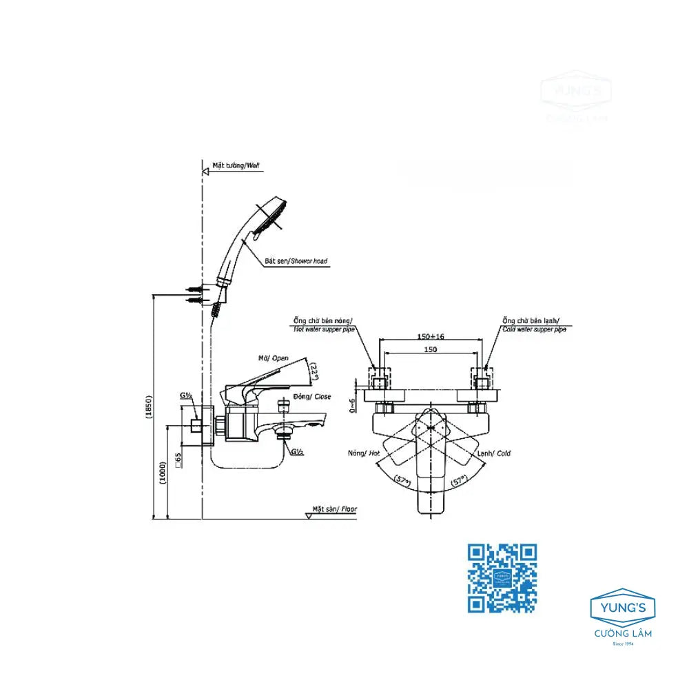 Tbg07302Va Dgh104Zr Sen Tắm Gắn Tường