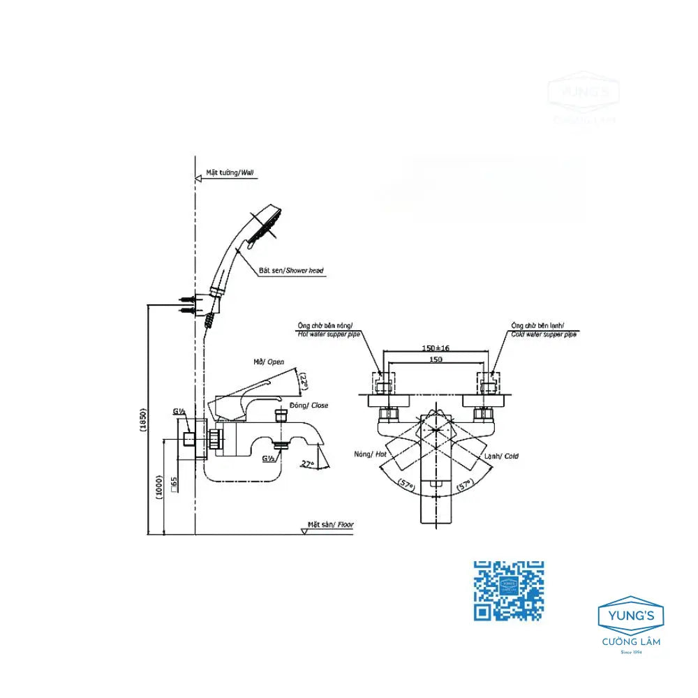 Tbg08302Va Tbw01008A Sen Tắm Gắn Tường