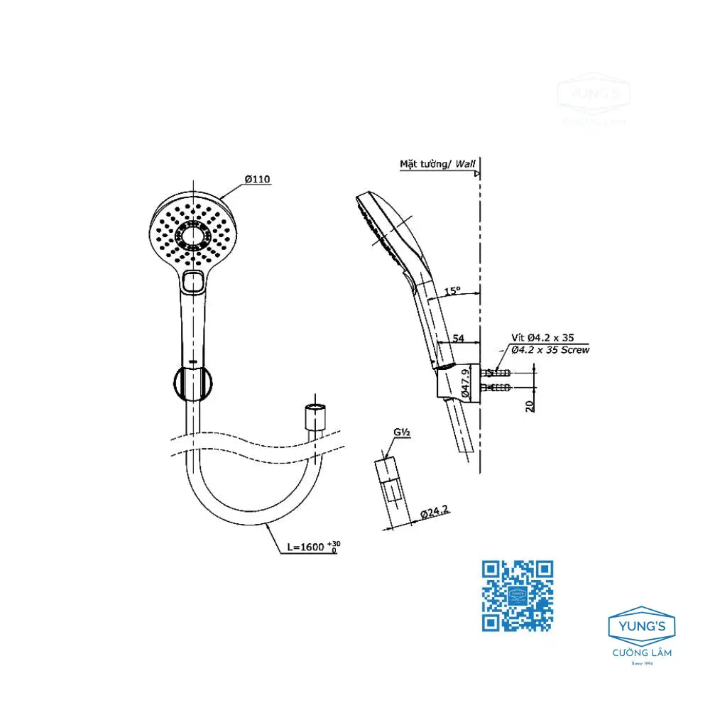 Tbg08302Va Tbw01010A Sen Tắm Gắn Tường