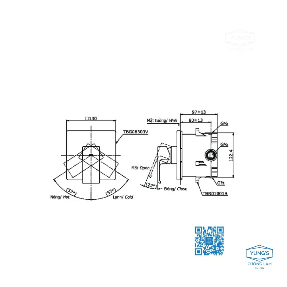 Van gật gù điều chỉnh GC TBG08303VA TBN01001B | Thiết Bị Vệ Sinh TOTO