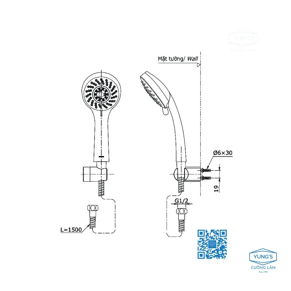 Tbg09302Va Dgh108Zr Sen Tắm Gắn Tường