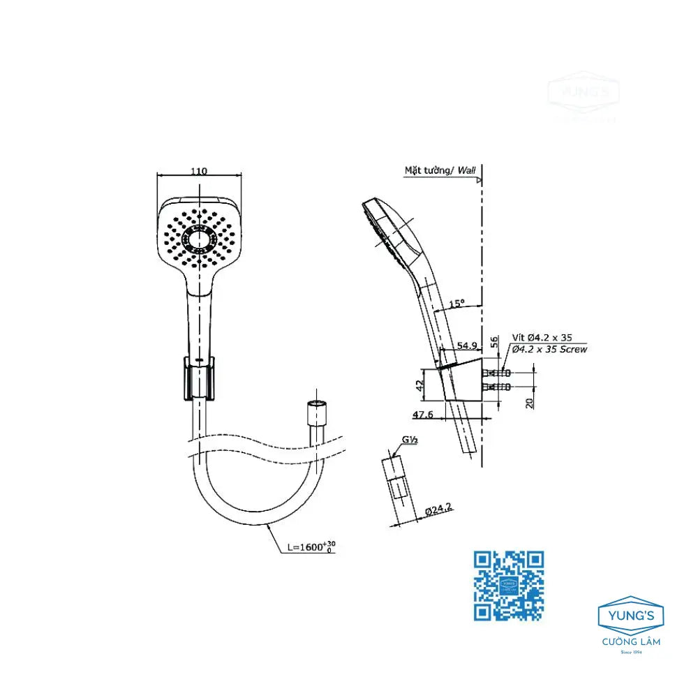 Tbg09302Va Tbw02005A Sen Tắm Gắn Tường