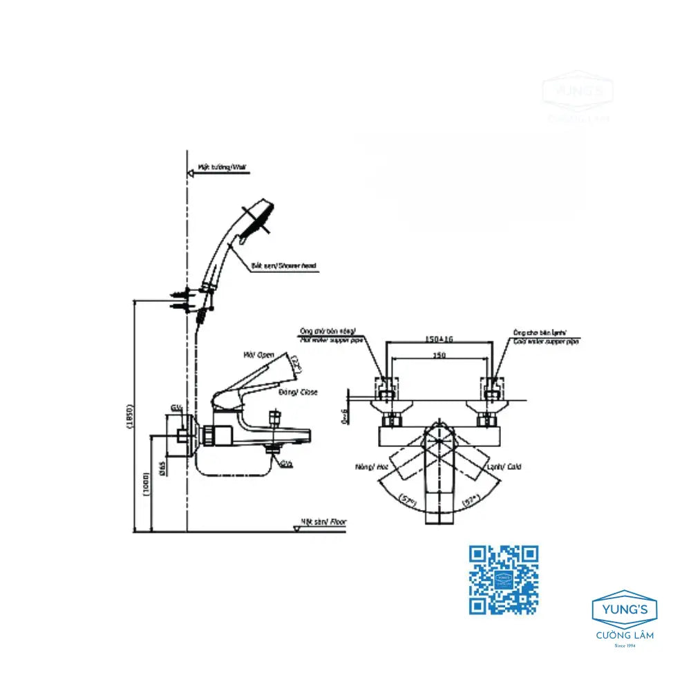 Tbg10302Va Tbw01008A Sen Tắm Gắn Tường