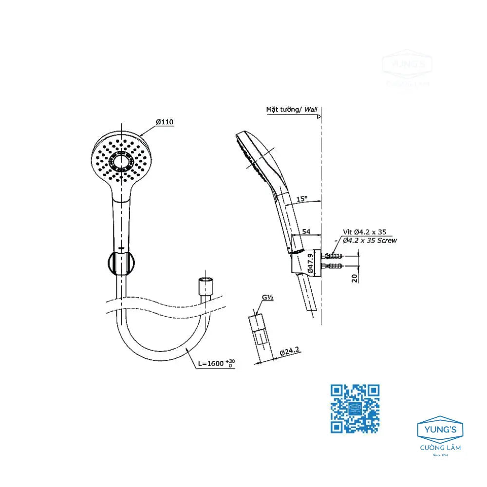 Tbg10302Va Tbw01008A Sen Tắm Gắn Tường