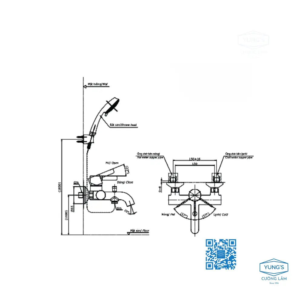 Tbg11302Va Dgh104Zr Sen Tắm Gắn Tường