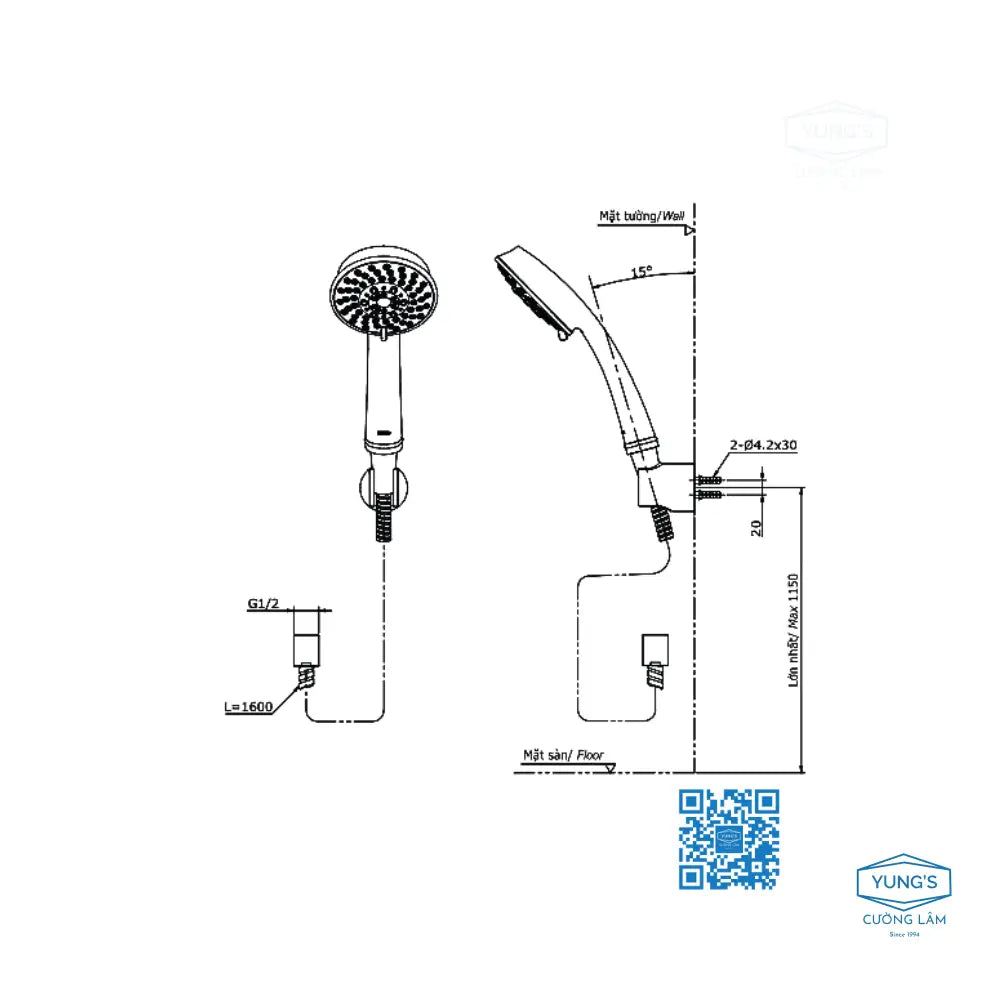 Tbg11302Va Tbw03002B Sen Tắm Gắn Tường