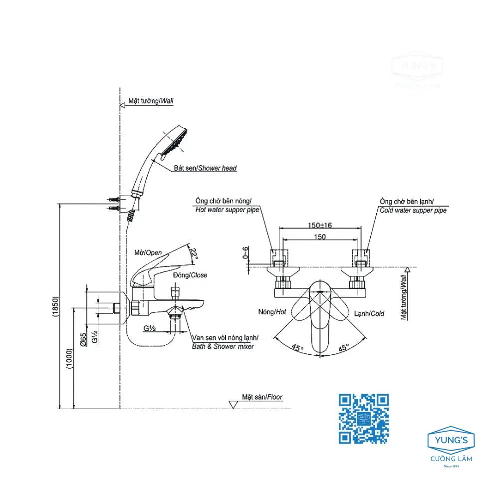 Bộ sen tắm nóng lạnh LC TBS03302V DGH104ZR | Thiết Bị Vệ Sinh TOTO