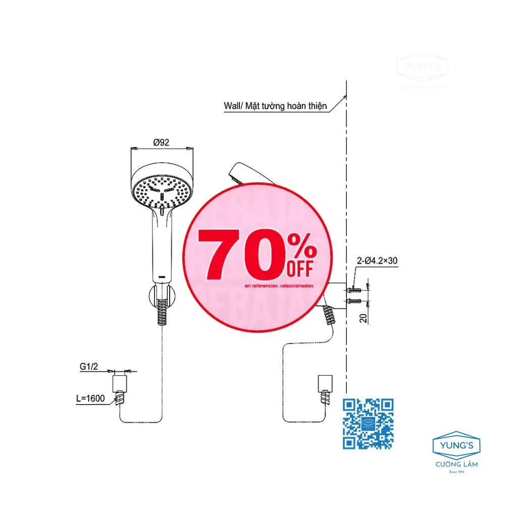 Bộ sen tắm nóng lạnh LC TBS03302V TBW07012A | Thiết Bị Vệ Sinh TOTO